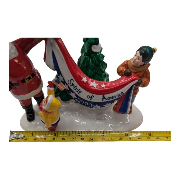 Dept 56 Snow Village Santa Comes to Town 2003 Spirit of America Banner Eagle Box - Picture 7 of 12